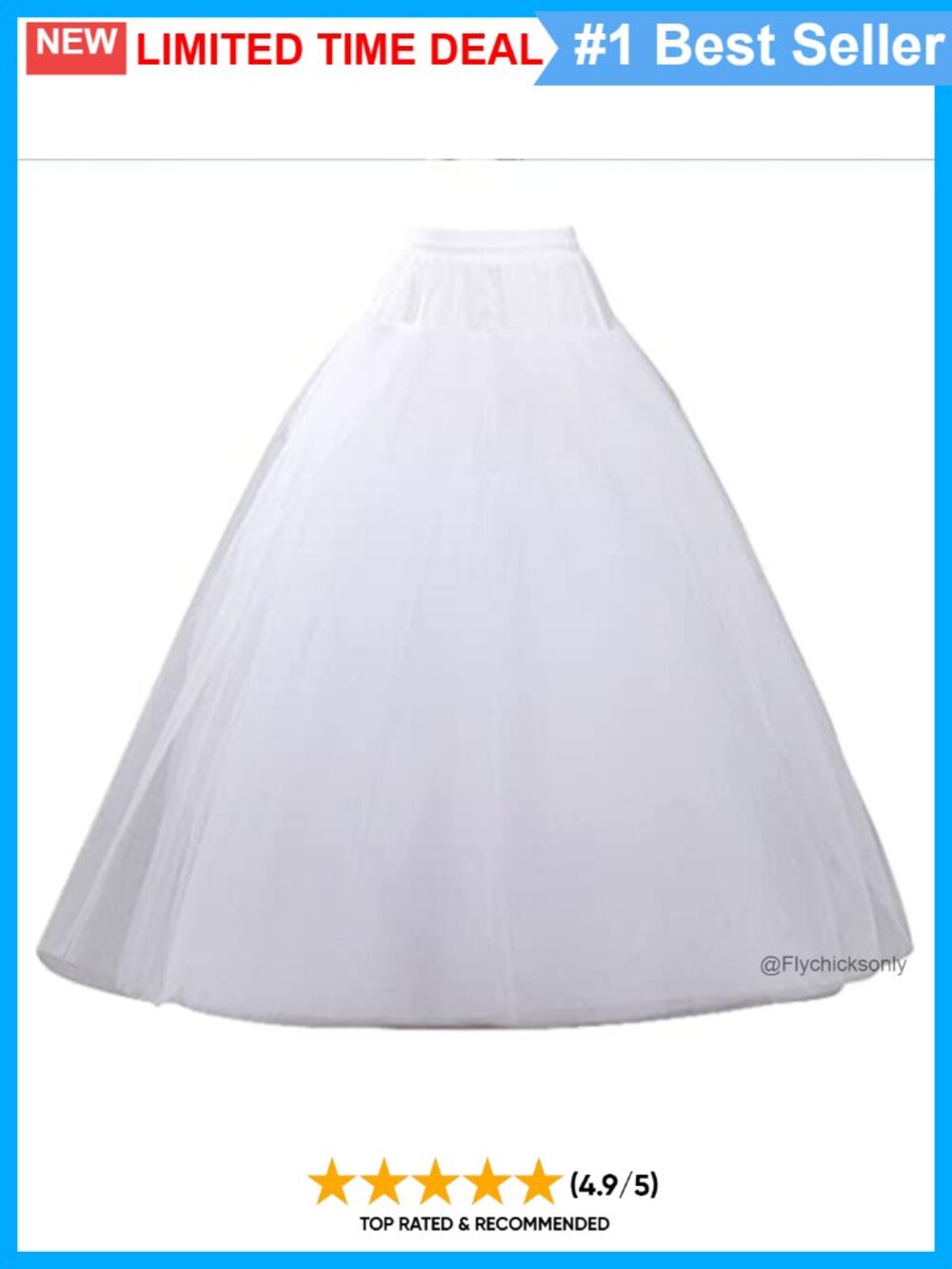 Women's Crinoline Petticoat Underskirt Polyester Tulle A-Line Wedding